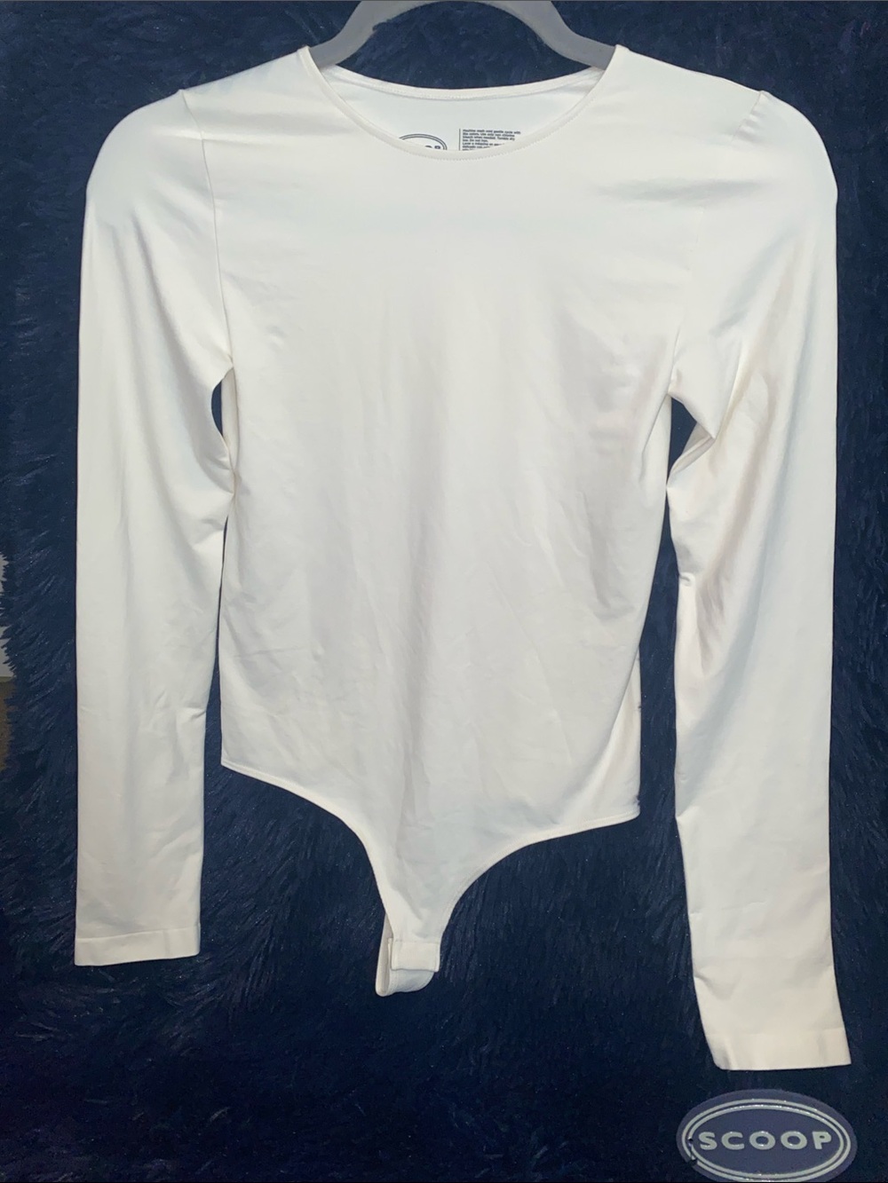 White Long-Sleeve Bodysuit - Scoop